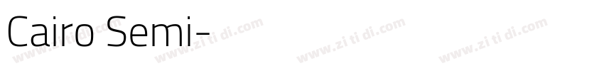 Cairo Semi字体转换